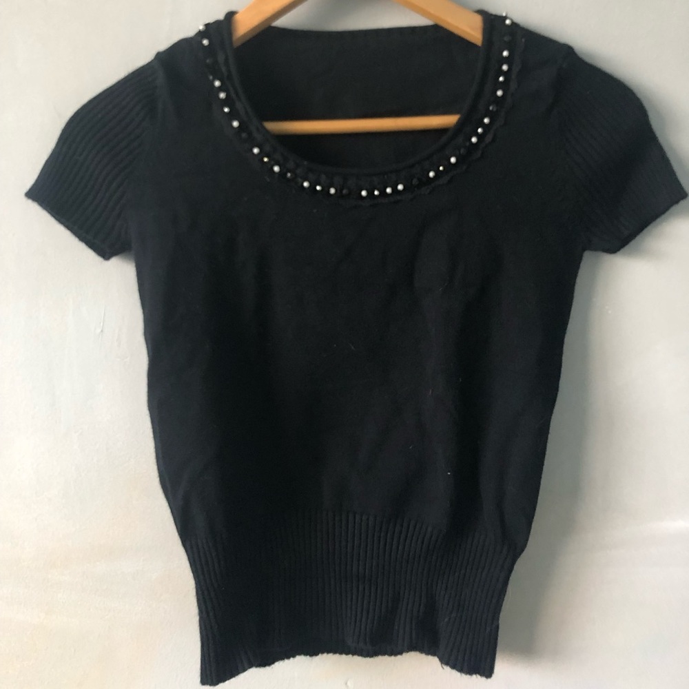 vintage knitted black tee